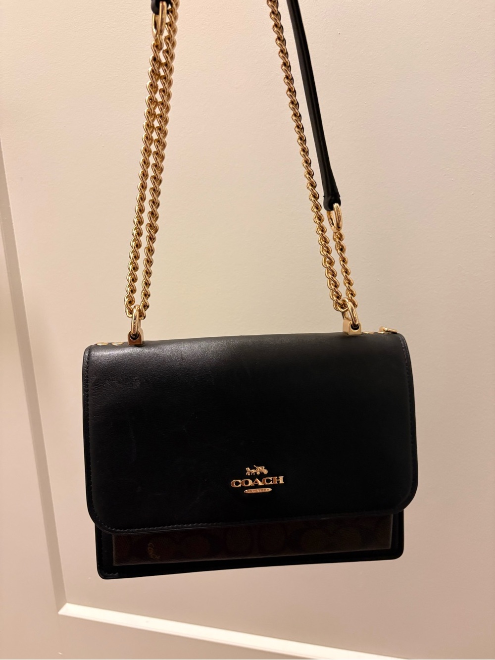 Coach Black and Gold Klare Crossbody Bag
